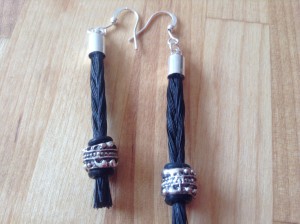Boucles d'oreilles tressage carré,