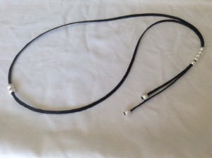 Collier long, perles 'silver dust'