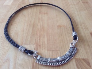 Collier long, perles 'silver dust'