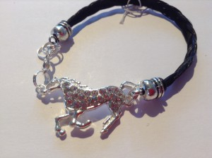 Tressage 5 brins, cheval bling blanc